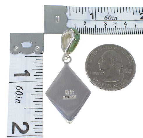 Sterling Silver Turquoise Inlay Pendant YX52556